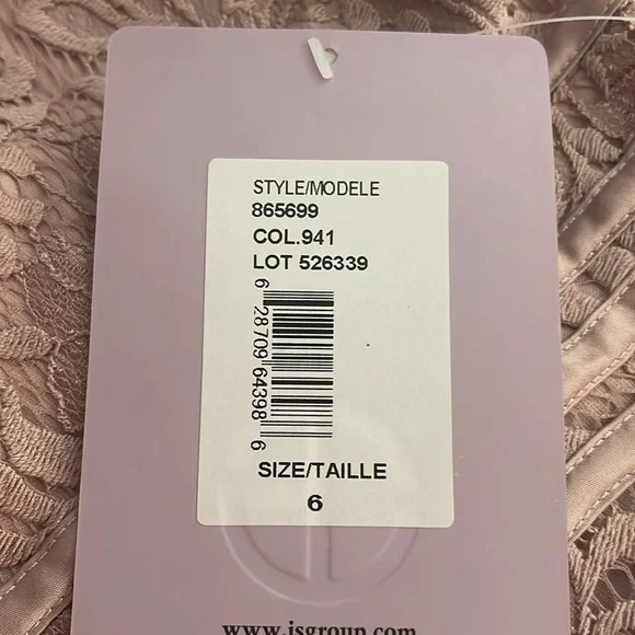 JS Collections NWT Women’s Lace Dress, Rose Cloud Pink, High Lo Style. Size 6. - Picture 3 of 6